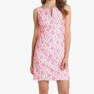 Lilly Pulitzer Daena Dress in Fiesta Pink Pique Lace Sz 12